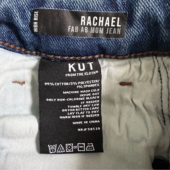 KUT from the Kloth Rachael Fab Ab Mom‎ Jean High Rise Straight Size 4 - Picture 11 of 11